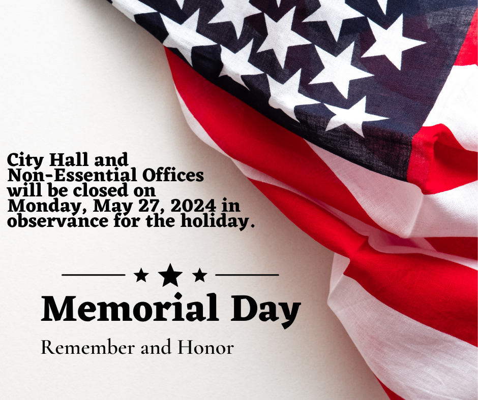 Memorial Day 2024 Closings City of Morehead, KY